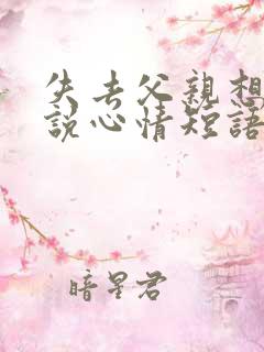 失去父亲想念说说心情短语