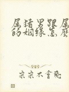 属猪男跟属马女的姻缘怎么样