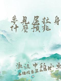 梦见屎拉身上是什么预兆