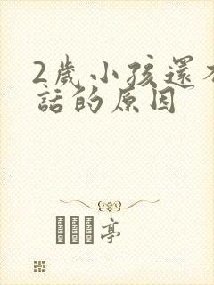 2岁小孩还不说话的原因