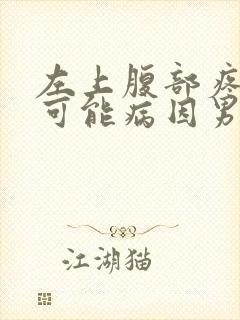 左上腹部疼痛的可能病因男性