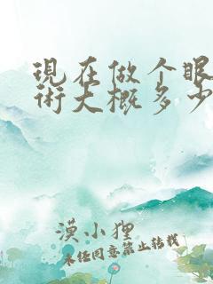 现在做个眼睛手术大概多少钱