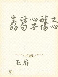 生活心酸又无奈的句子伤心语录