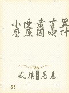 小便黄有异味什么原因吃什么药