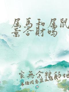 属马和属鼠做生意合财吗