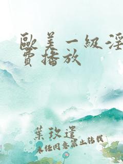 欧美一级淫片免费播放