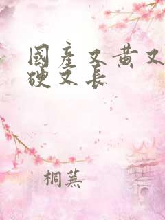 国产又黄又粗又硬又长