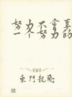 努力不会辜负每一个努力的人