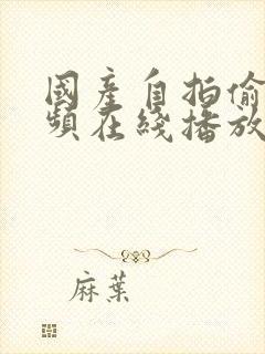 国产自拍偷拍视频在线播放