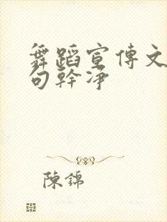 舞蹈宣传文案短句干净