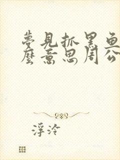 梦见抓黑鱼是什么意思周公解梦