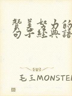 赞美努力的人的句子经典语录