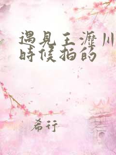 遇见王沥川什么时候拍的