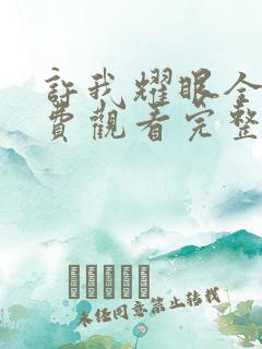 许我耀眼全集免费观看完整版高清