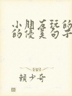 小朋友玩的开心的优美句子