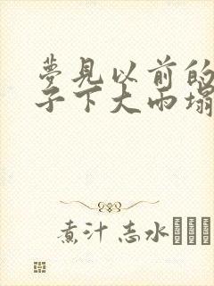 梦见以前的旧房子下大雨塌了