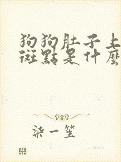 狗狗肚子上黑色斑点是什么原因