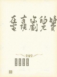 在有你的时光里电视剧免费观看全集