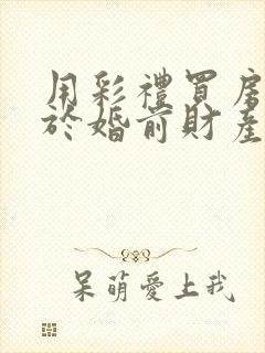 用彩礼买房子属于婚前财产吗