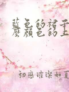 蓝色的裙子配什么颜色的上衣好看