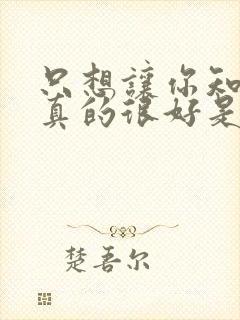 只想让你知道我真的很好是什么歌