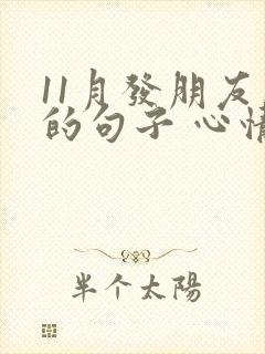 11月发朋友圈的句子 心情短句