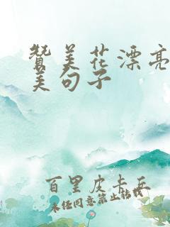 赞美花漂亮的唯美句子