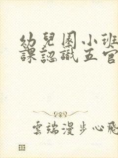 幼儿园小班公开课认识五官教案