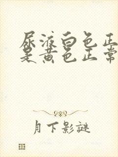 尿液白色正常还是黄色正常