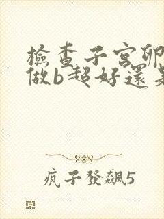 检查子宫卵巢是做b超好还是阴超好