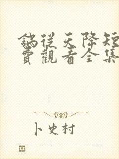 锅从天降短剧免费观看全集高清