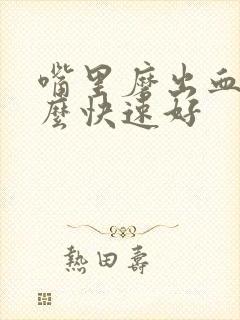 嘴里磨出血泡怎么快速好