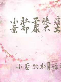 小肚子胀痛有尿意却尿不出来