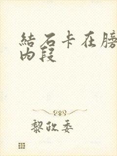 结石卡在膀胱壁内段