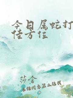 今日属蛇打牌最佳方位