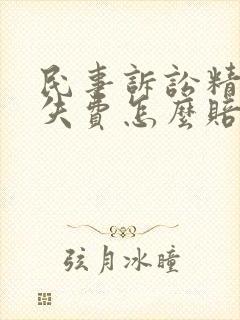 民事诉讼精神损失费怎么赔偿