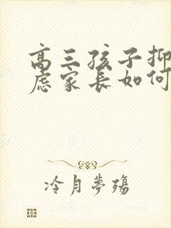 高三孩子抑郁焦虑家长如何做