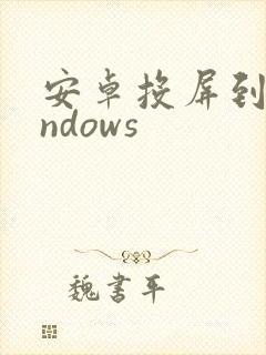 安卓投屏到windows