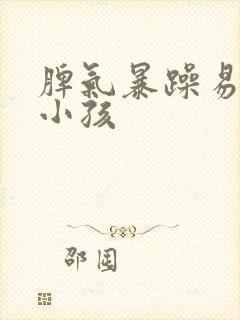 脾气暴躁易怒的小孩