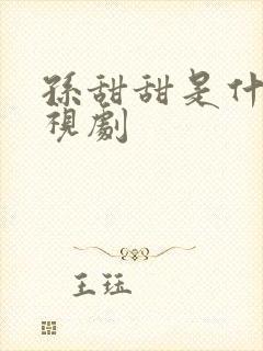 孙甜甜是什么电视剧