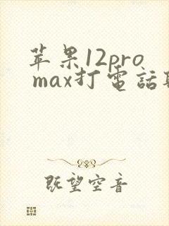 苹果12pro max打电话听不见声音