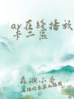 av在线播放不卡二区