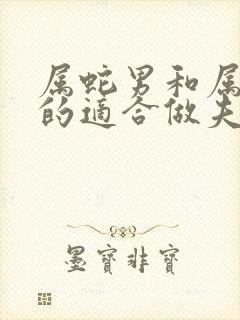 属蛇男和属蛇女的适合做夫妻吗