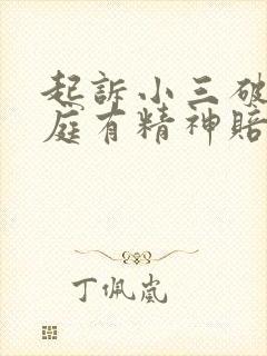 起诉小三破坏家庭有精神赔偿吗