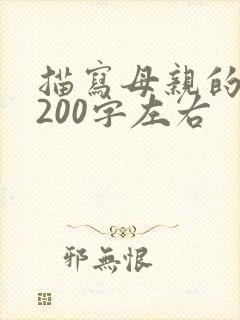 描写母亲的片段200字左右