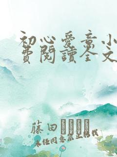 初心爱意小说免费阅读全文