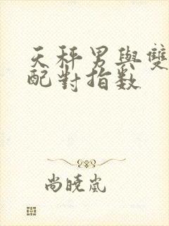 天秤男与双鱼女配对指数