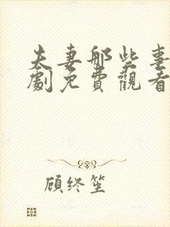 夫妻那些事电视剧免费观看完整版