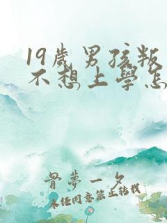 19岁男孩叛逆不想上学怎么办