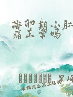 排卵期小肚子坠痛正常吗